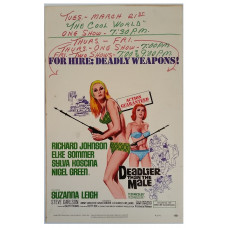 Deadlier than the Male- Original Universal Picture U.S.A. Window Card 